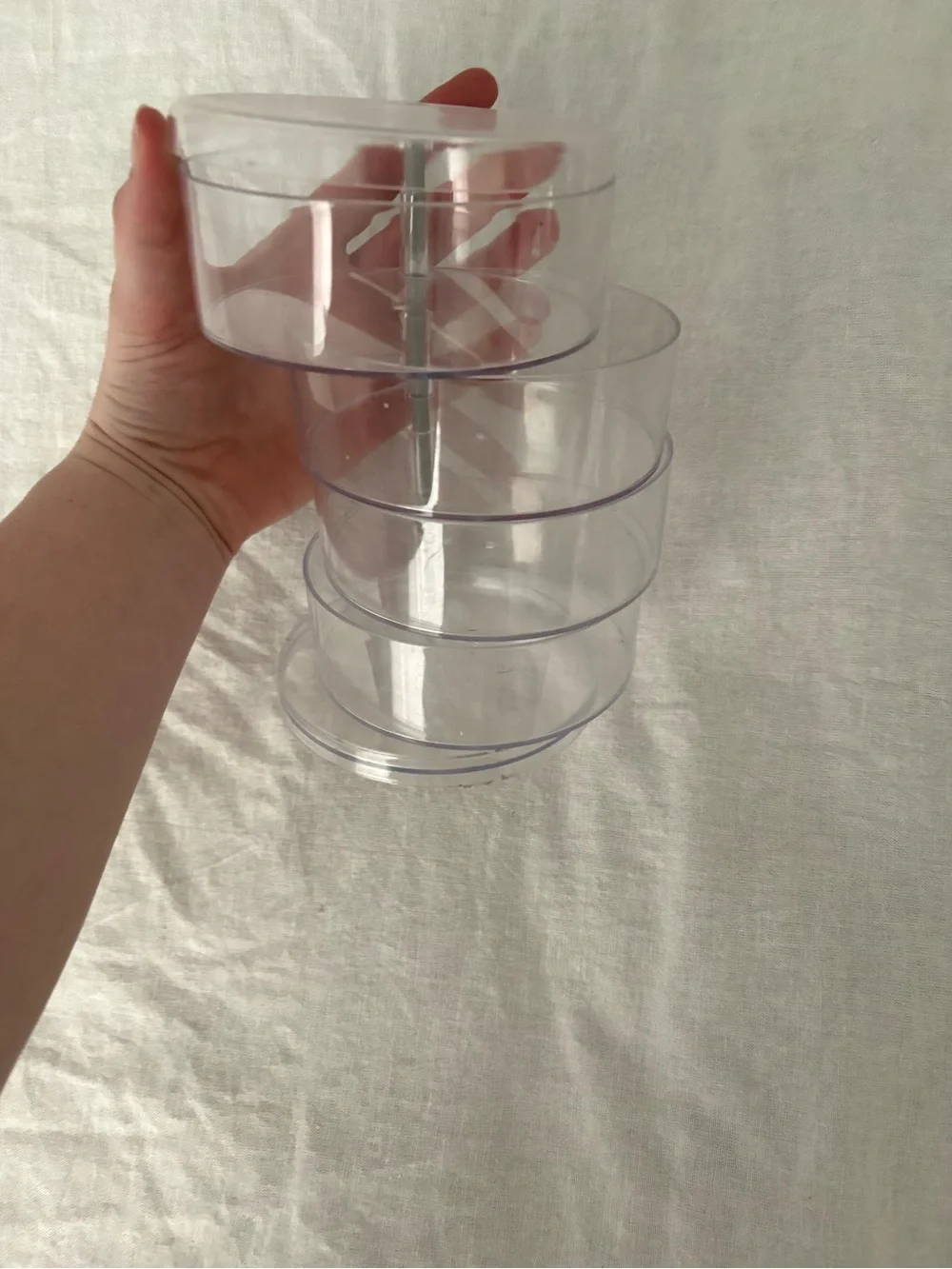 Clear Stackable 4-Tier Plastic Organizer
